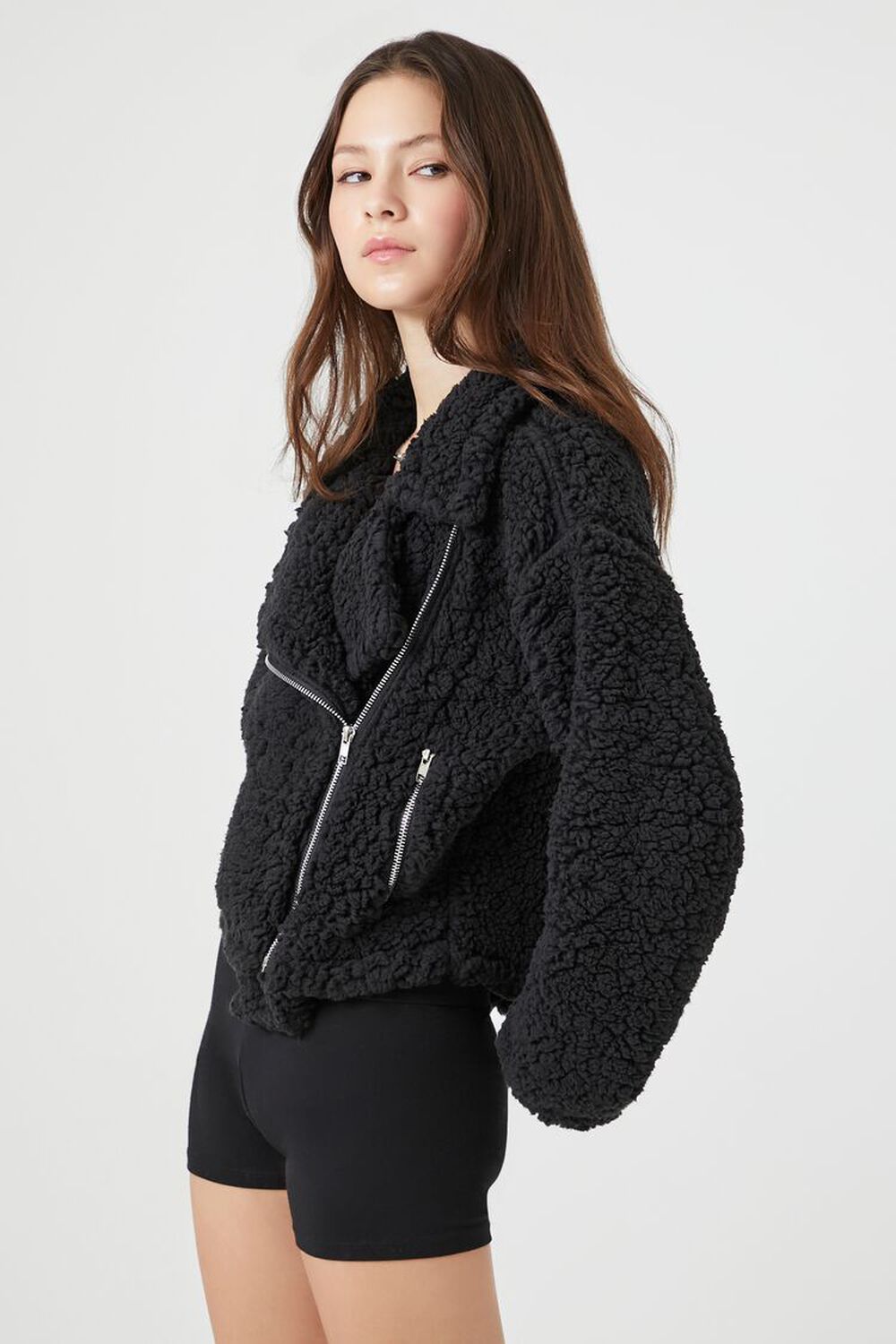 Faux Shearling Moto Jacket